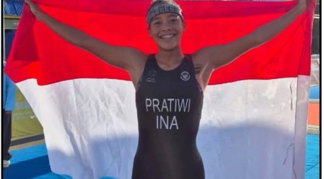 Debut SEA Games 2025, Martina Ayu Pratiwi raih tujuh medali triathlon, termasuk lima emas, catat sejarah peraih medali terbanyak Indonesia. foto: Dok Kemenpora
