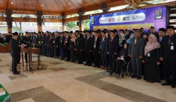 Bupati Bantul melantik 163 pejabat administrasi untuk mengisi kekosongan jabatan struktural, berbasis manajemen talenta dan sistem merit ASN. foto: Dok Bantulkab.go.id